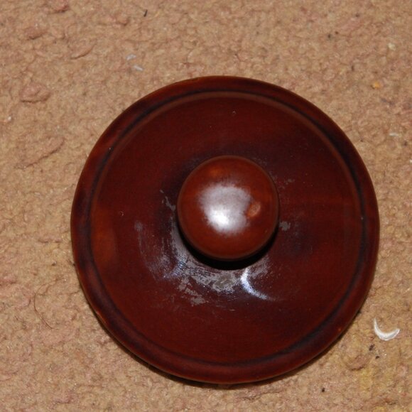 Vintage Brown Stoneware French Onion Soup Crock Bowl with Handle and Lid - Picture 2 of 16